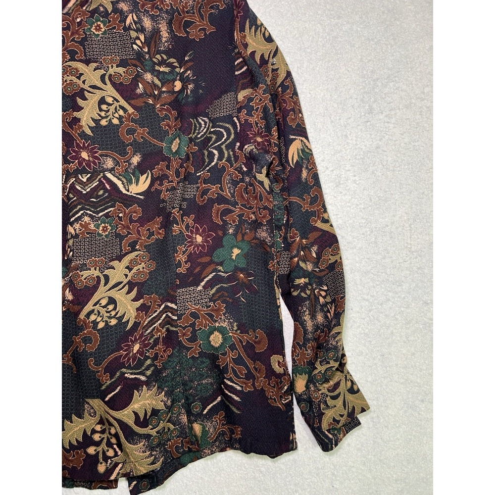 Sag Harbor Womens sz 14 Button up shirt Long sleeve casual Paisley - Picture 12 of 13